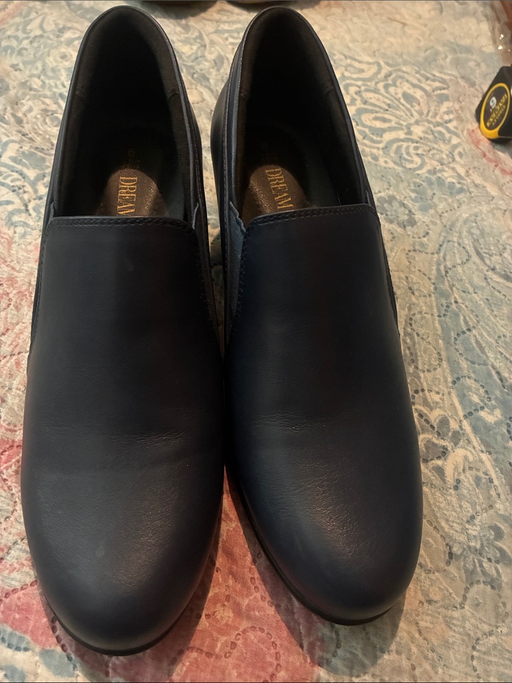 Dream Pairs Navy Slip-On Leather Loafers